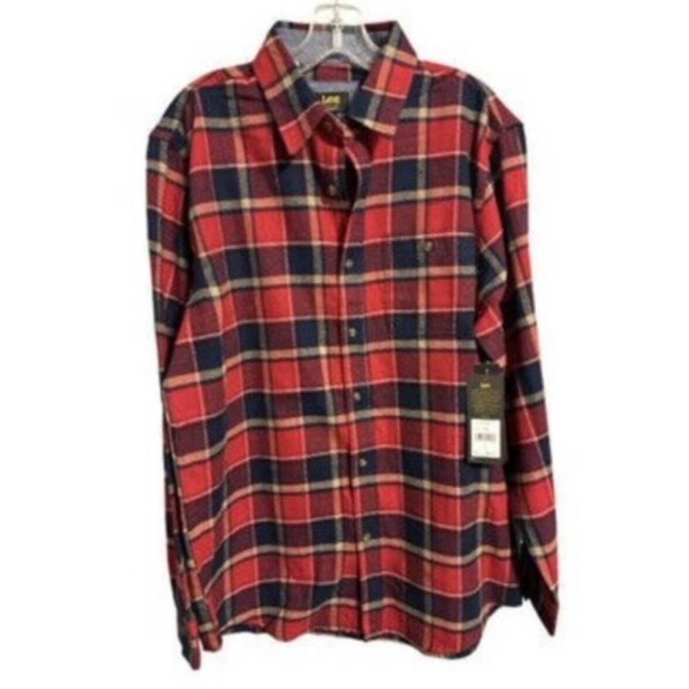 Lee button Trucker Shirt Flannel Plaid Brand New with tags XL